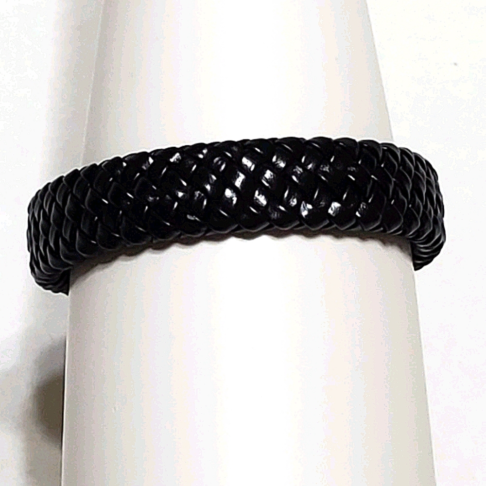 Bracelet Black Leather Jewelry - Picture 6 of 8